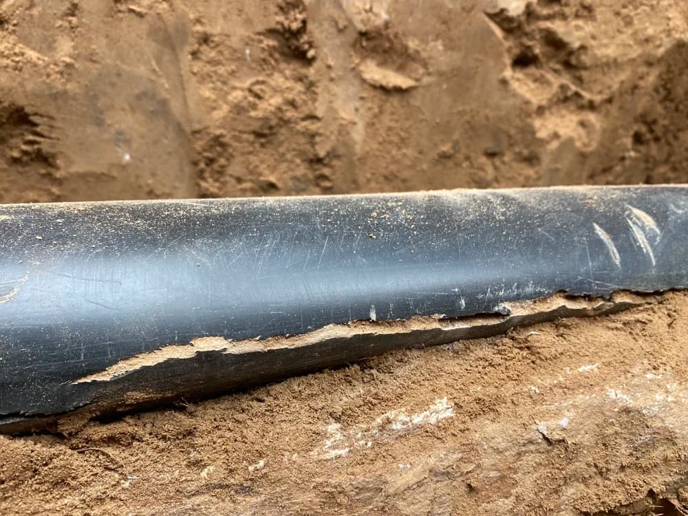 Tree roots in sewer line